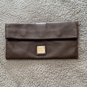 Dooney & Bourke Chocolate Leather Clutch